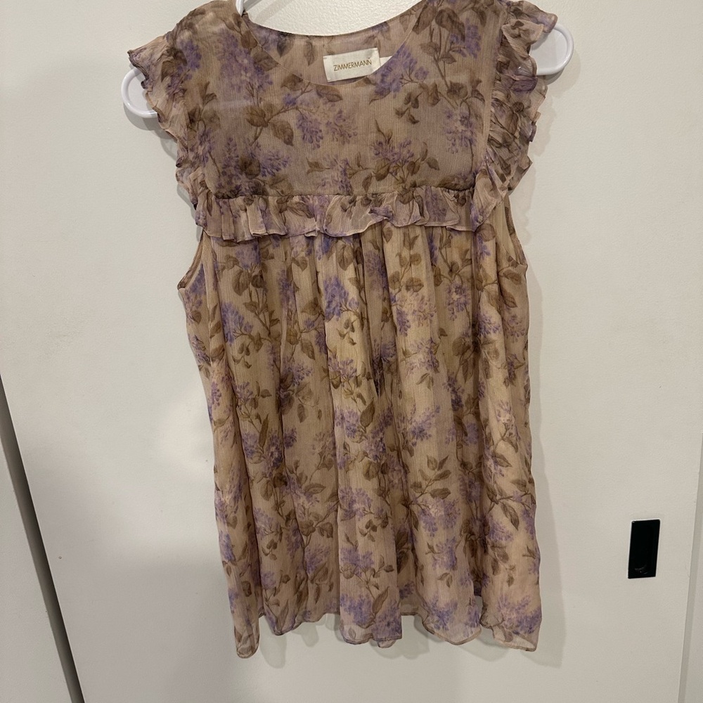 Zimmerman Floral 100% Silk Tank Blouse Size 1